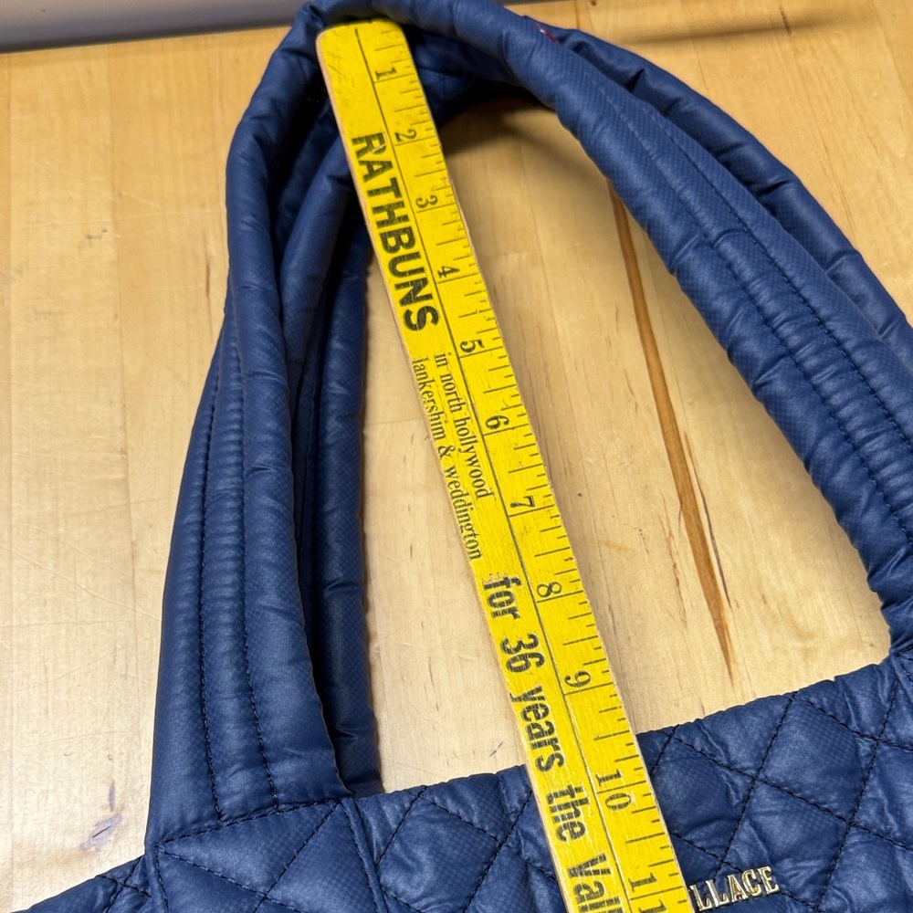 MZ Wallace Quilted Navy and Black Two-Tone Tote Bag - Picture 8 of 11